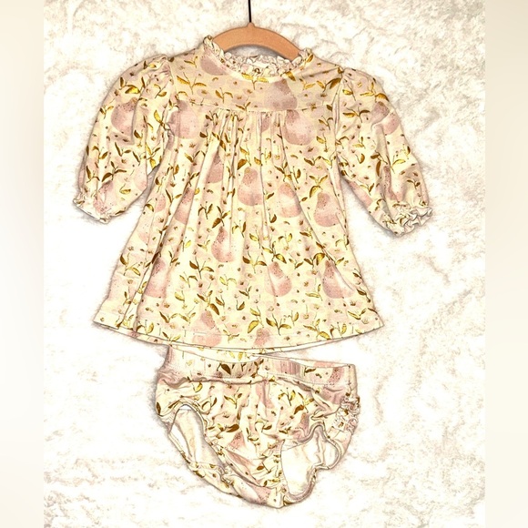 Magnetic Me Pearadise Dress with Ruffle Bottom Bloomers: size 0-3mos - Picture 1 of 12